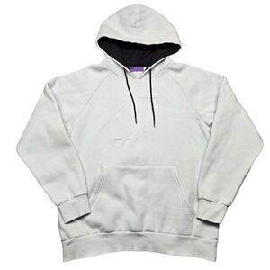 Twitch Hoodie Mens Large White Embossed Logo Pullover Fleece Sweatshirt Gamer